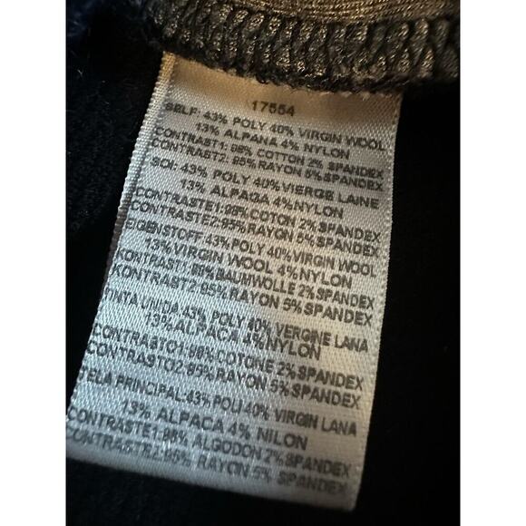 ANTHROPOLOGIE DOLAN Virgin Wool Sweater Womens Sz M Asymmetrical Zip Grunge Moto - Picture 9 of 12